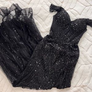 black evening dress